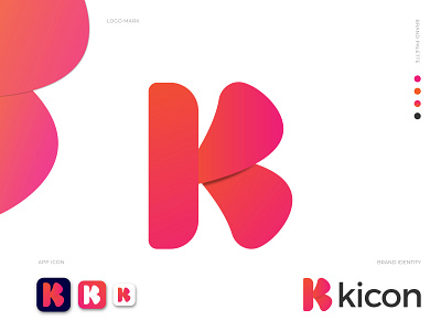 K Lettermark - Kicon Logo Design app designer app icon design brand design branding agency branding and identity branding design illustration k letter landing page lettermark lettermarklogo logo and branding logo collection logo designer logo mark logodesign modern logo monogram logo ui design uiux design