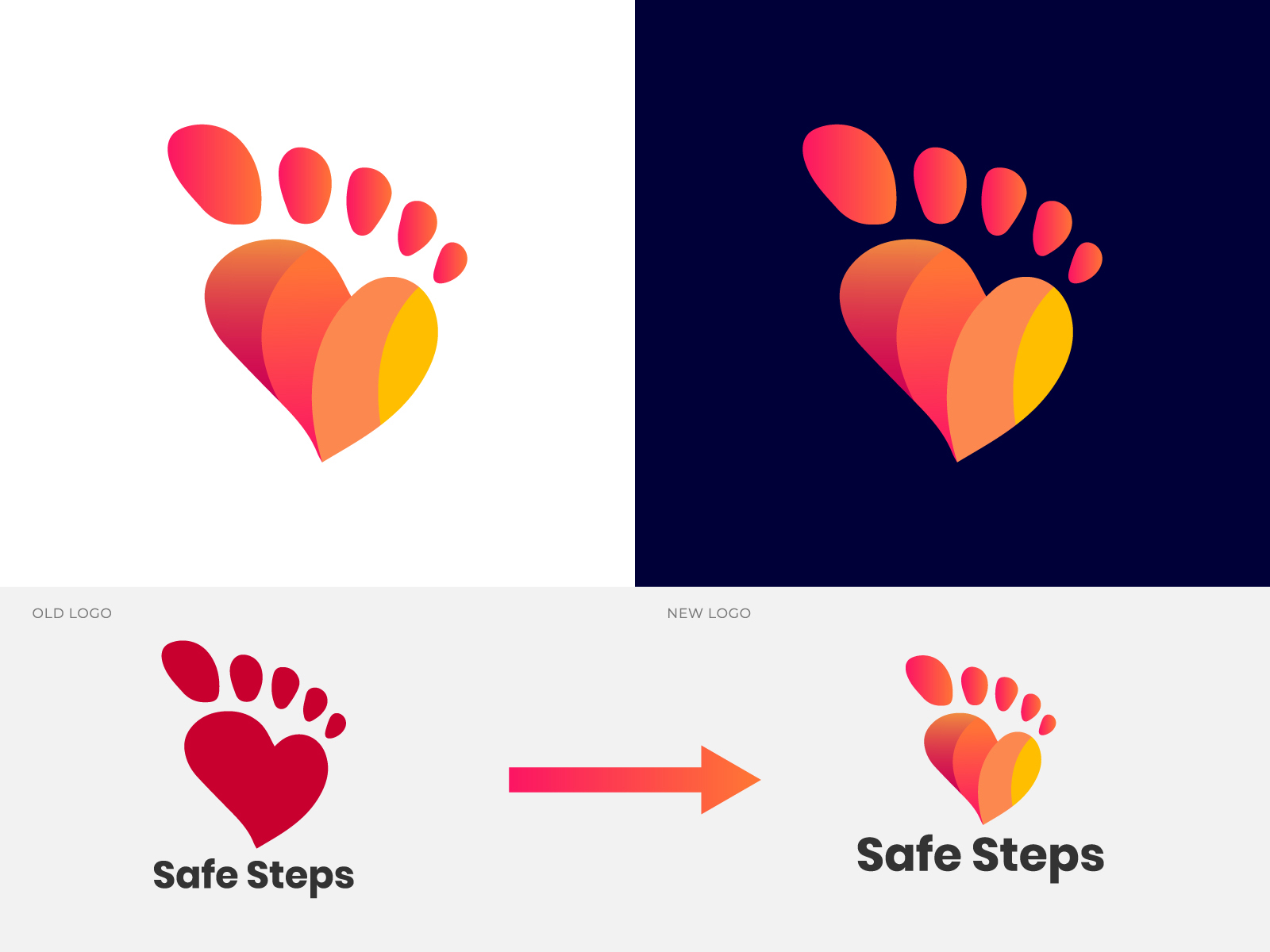 Safe Steps App Logo Re-Design by Firoj Kabir on Dribbble