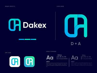 Dakex Logo Branding (Unused) a logo a logo design abstract app logo brand identity branding agency branding and identity branding design colorful freelance design gradient logo graphic design illustration art lettermark logo design logotype modern logo monogram logo realestate symbol