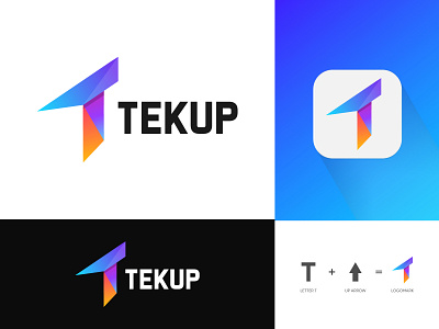 T Letter logo - Tekup Logo Branding by Firoj Kabir on Dribbble