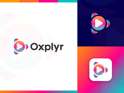 Oxplyr Logo and Branding abstract logo app icon logo brand identity branding agency branding and identity colorful logo gradient logo lettermark logo logo and branding logo folio 2021 logo for sale logo trends 2021 modern logo monogram letter mark monogram logo music logo play logo symbol icon video player