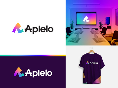 Apleio logo and branding design a lettermark agency logo brand identity branding branding agency branding and identity design digital marketing gradient logo graphic design letter a logo logo logo and branding logo design logo folio 2022 logo trends 2022 modern logo monogram logo saas brand startup brand