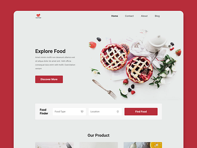 Food App design food website hero banner homepage ui uidesign uidesignpatterns