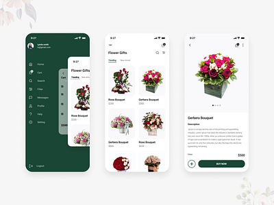 Flower Gits App gift portal mobile app mobile app design uidesign uiux uxdesign