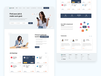 Job portal design homepage job job design uidesign uidesignpatterns uxdesign