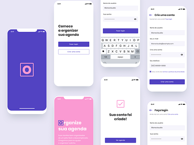 App Organize - Conceito brasil concept form mobile ui register ui design