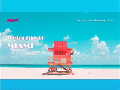 Miami hero landing page miami vice ux