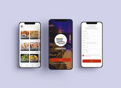CineSnack design ui ux