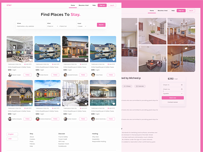 STAY airbnb apartment house rent ux design web design