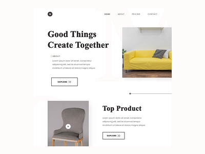 Furniture Website Design ( Light Mode )