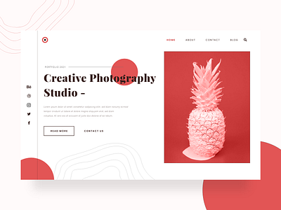 Creative Photography Studio Landing Page illustration typography ui ui design uidesign uiux webdesign website design