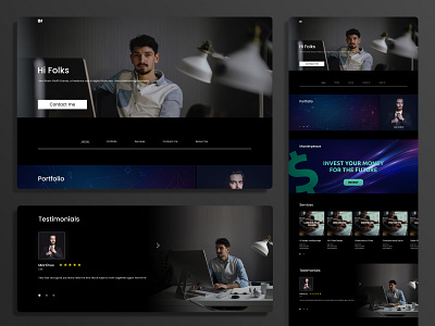 Personal Web Inspiration asset ui cta dark mode hero section landing page open to work personal website portfolio web section ui ui kit uiux designer ux research web design