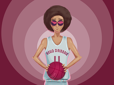 Hello Dribbble illustration