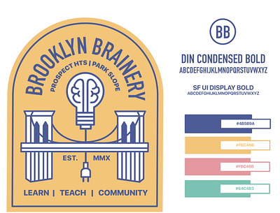 Branding scheme for Brooklyn Brainery