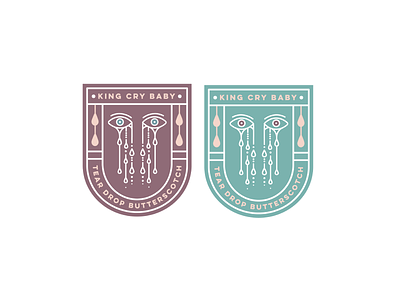 King Cry Baby Butterscotch branding illustration logo logo design pastel pastels