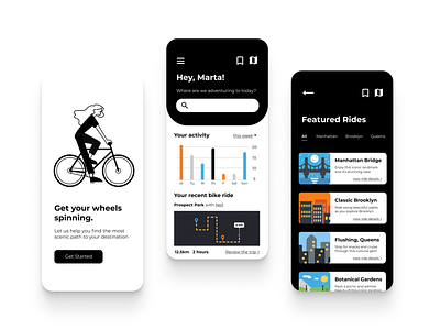 Pedal app app design bike bike ride design illustration ui ux vector