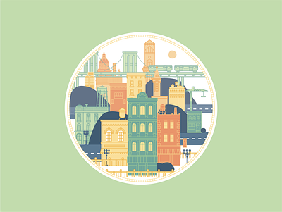 Mango Juice City design illustration vector