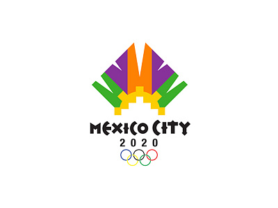 Mexico City emblem graphic design icon illustration logo mexico mexico city olympics sports summer typography