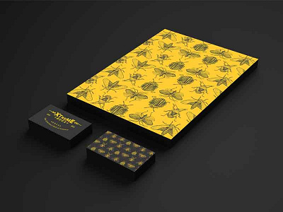 Xtreme Bugs branding graphic design hand drawn identity illustration pattern stationary