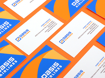 Oasis Airlines - Business Card brand branding business card cv graphic design identity illustration logo student typography