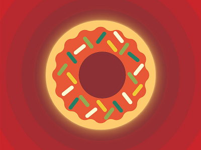 Glowing Donut color donut donuts flat flat design graphic design illustration sweets vector