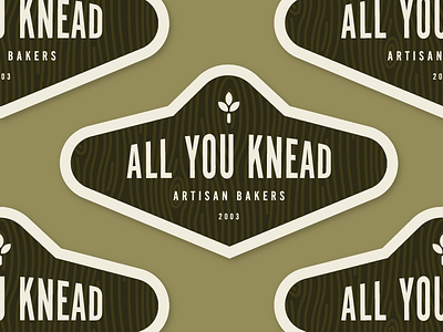 All You Knead branding bread color graphic design identity logo mark san francisco visual identity wood