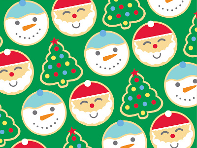 Christmas Cookies christmas christmas tree cookie cookies graphic design illustration santa snowman sweet