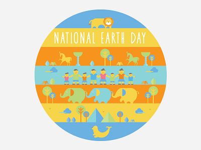 National Earth Day animals earth earth day elephant horse lion planet seal