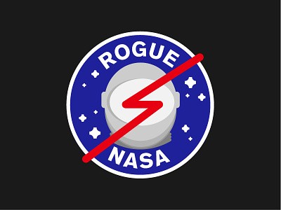 Rogue Nasa astronaut logo nasa patch resist resistance rogue roguenasa space sticker