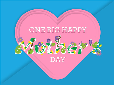 One Big Happy Mother's Day floral flower gymboree hearts may mother mothers day one big happy