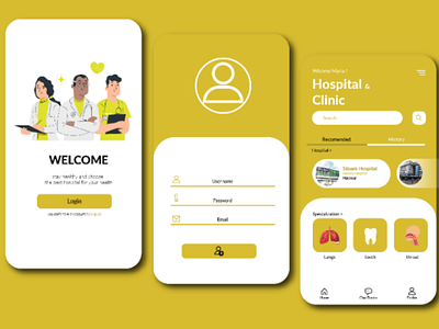 Hospital and clinic ui design