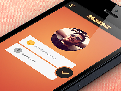Backbrnr Concept backbrnr design login ui