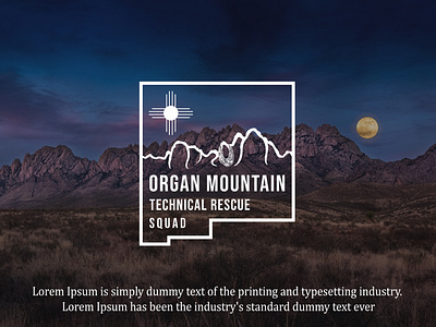 Organ Mountain Adventure Hiking Climbing logo design