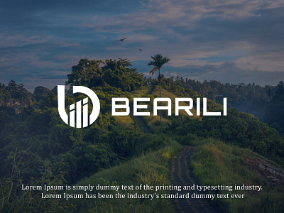 Bearili B lettermark symbol minimal logo design