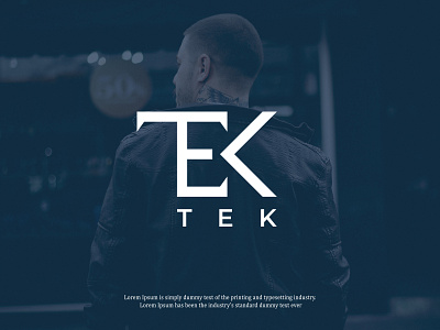 TEK letter mark Fashion stylish urban symbol logo design