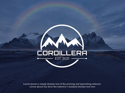 CORDILLERA mountain adventure outdoor logo design.