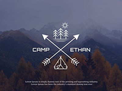 Camping Minimal Adventure logo design