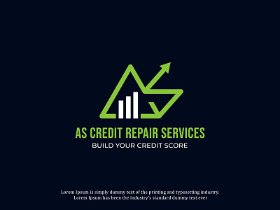 AS credit repair service logo design