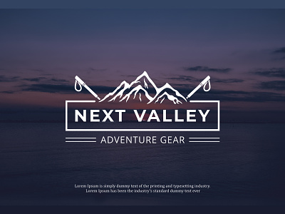 Next Valley Mountain Adventure logo design