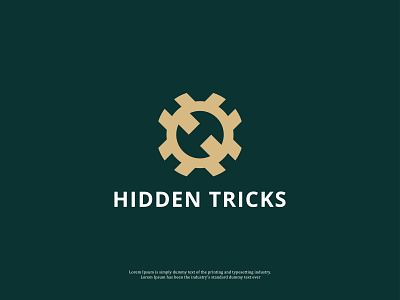 Hidden H letter Tricks Tech logo design
