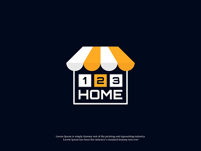 1,2,3 Home Ecommerce Store Logo design