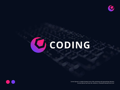 C letter Coding Modern Logo design. app logo awesome logo business logo c letter logo coding logo communication logo computer creative logo design gradient logo icon internet logo minimalist logo modern logo network logo round logo symbol logo tech logo technology logo