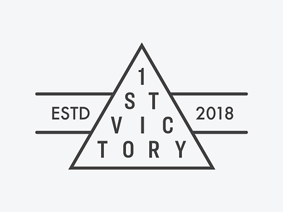 First Victory Pyramid Graphic active apparel athletic clean design font graphic pyramid shirt simple type typography