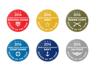 2016 Military Spouse of the Year® Branch Winner Seals