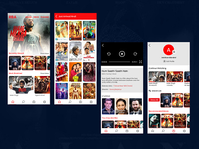 rba movie app mobile app ui design