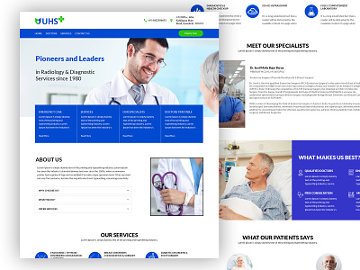 Medical website ui design