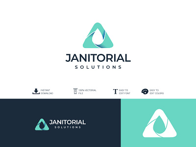 Janitorial Solutions app branding design icon illustration logo logo design minimal ux vector