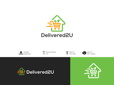 Delivered2U app branding design icon logo logo design minimal ux web website