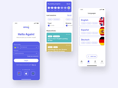 English app app branding design english english app studying ui ux