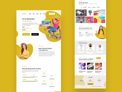 Portfolio / CV Website clean clean design clean ui colors illustration minimal website website design